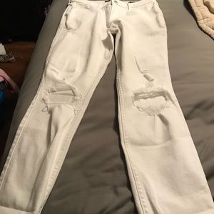 Holister high rise supper skinny crop jeans